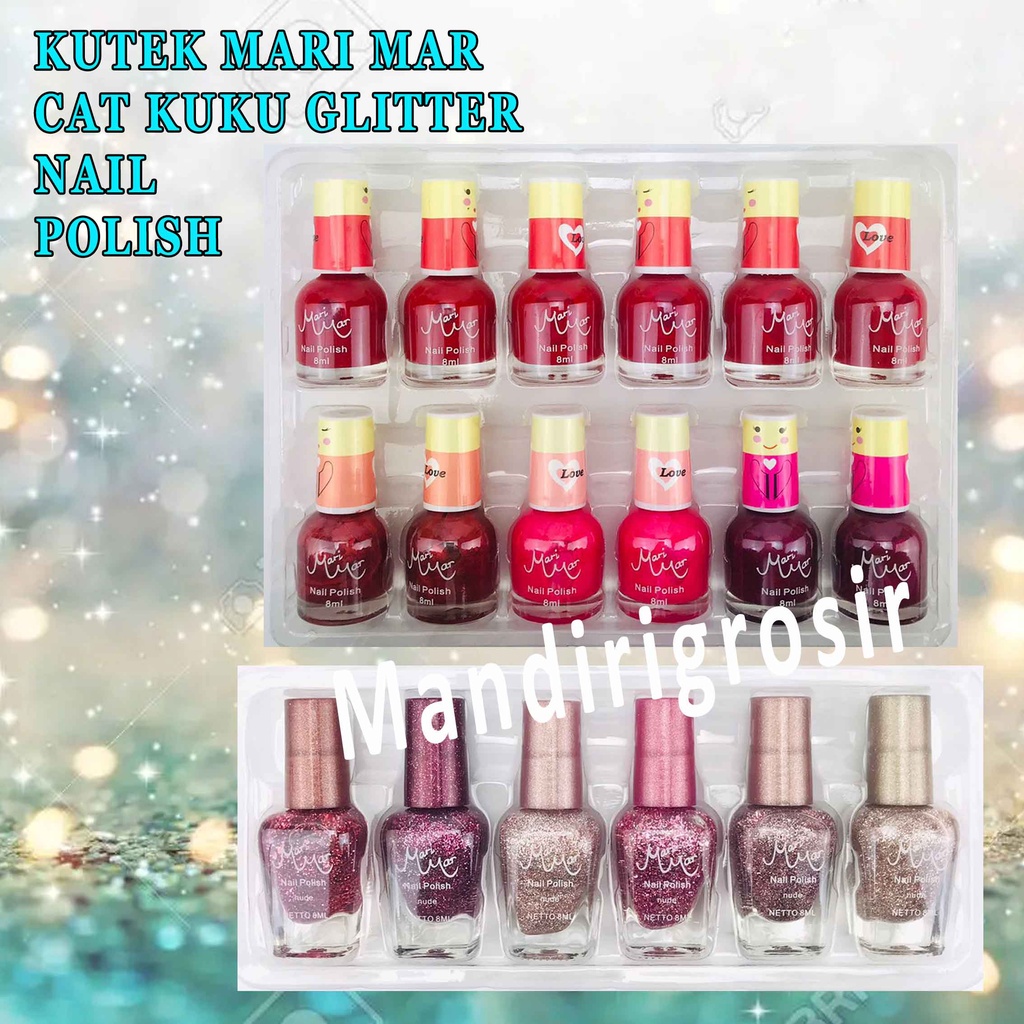 Cat Kuku Gliter* Kutek Mari Mar* Nail Polish* 8ml 1pcs