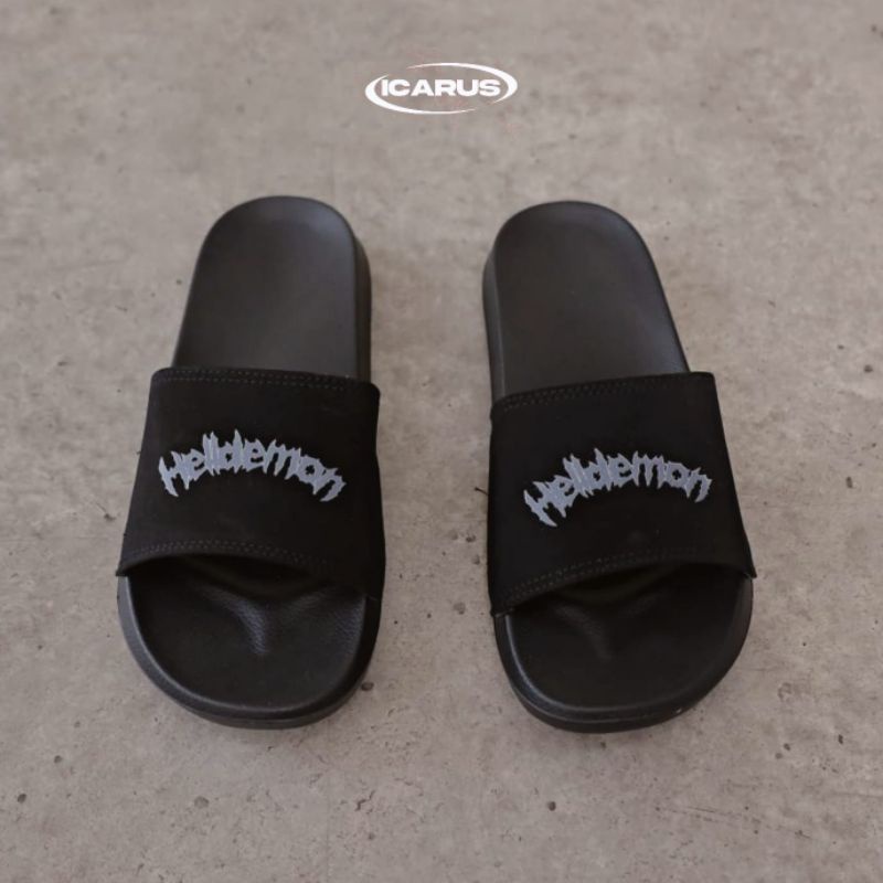 sandal slop hell demon pria wanita icarus footwear