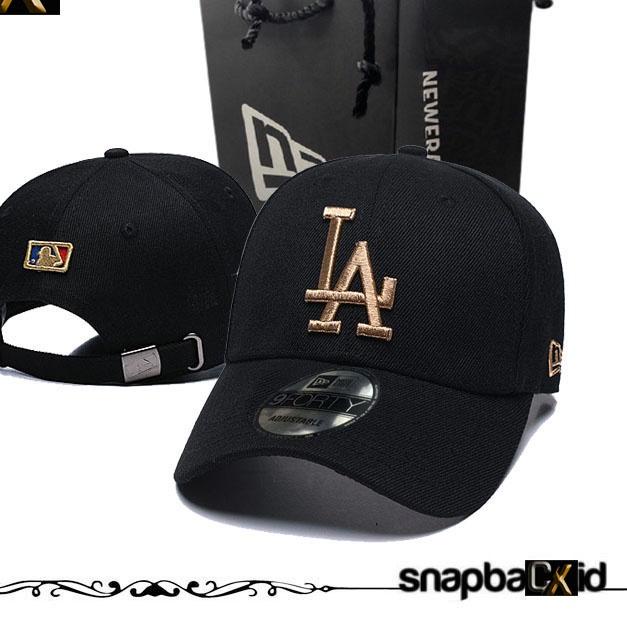 [cod]  Topi NY LA Doodgers MLB Baseball Hitam Emas / Black Gold Premium Import CX  ✓