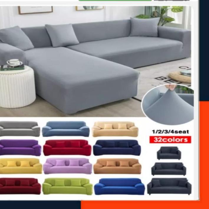 ➪ [HOT SALE] SARUNG SOFA SIKU SUDUT L SHAPED COVER SOFA 1 2 3 4 SEATER ELASTIS KURSI BANGKU RUANG TA