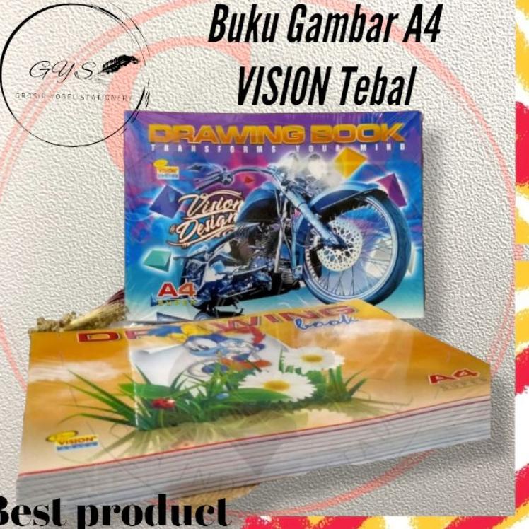 

W94 Buku Gambar A4 Vision Super Kualitas(PCS/Drawing Book SERBA MURAH ㅃ