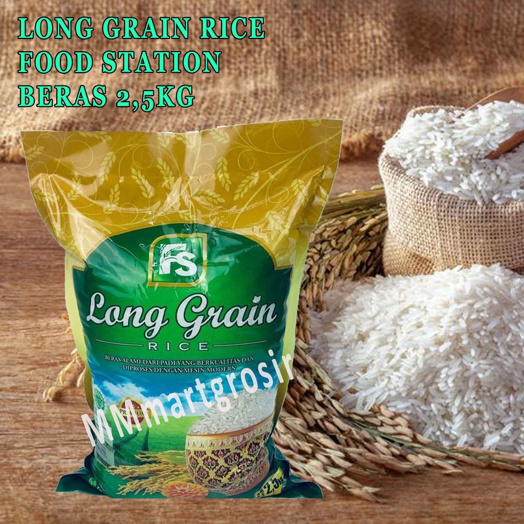 BERAS LONG GRAIN RICE FOOD STATION 2,5KG