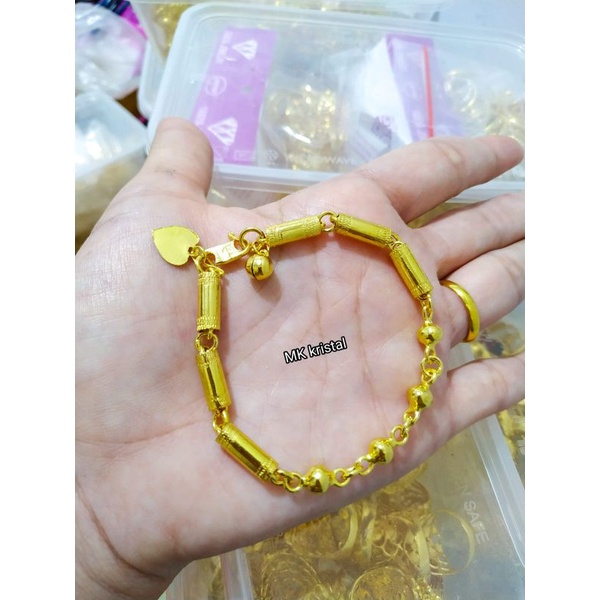 Gelang merica bambu lapis kristal