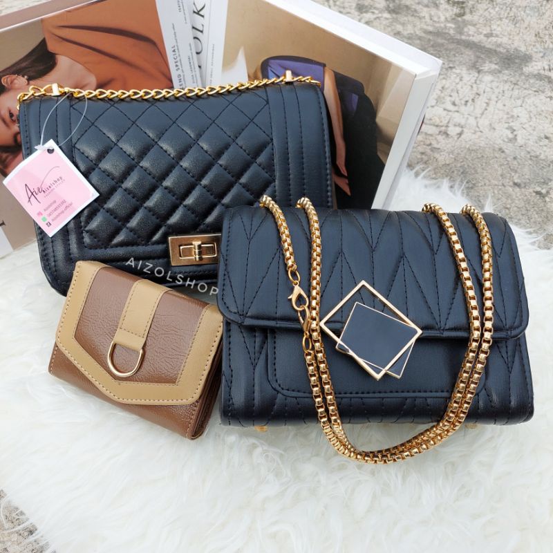 3 pcs paket bundling tas selempang murah