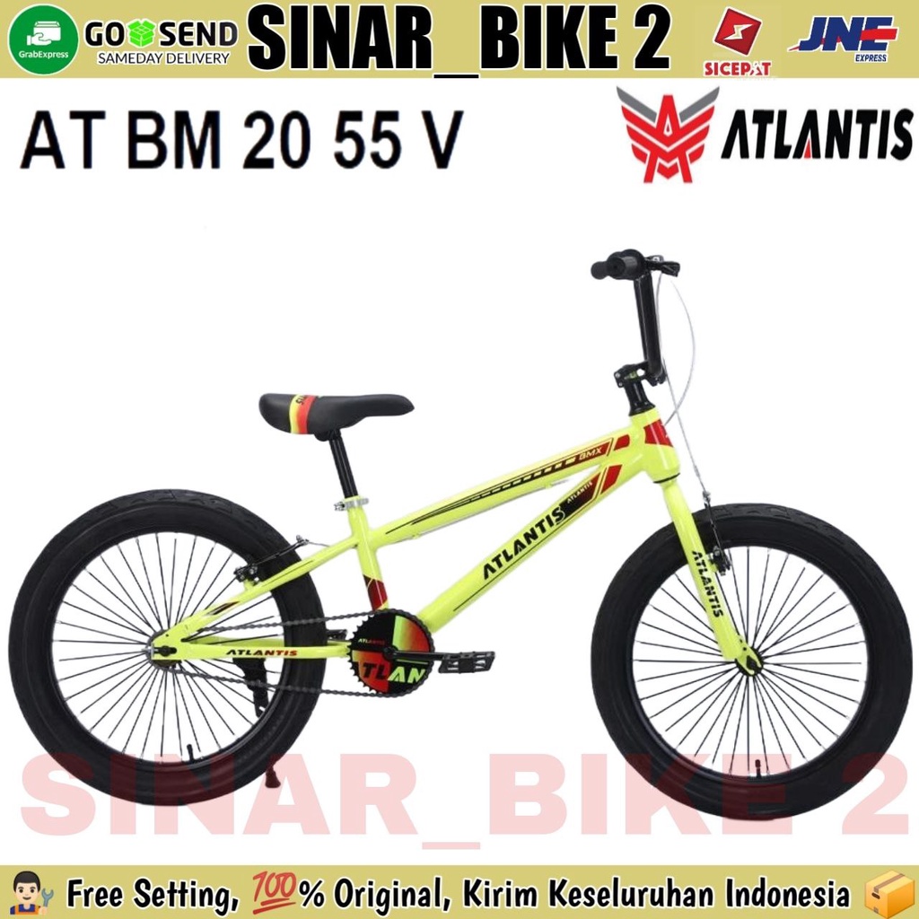 Sepeda Anak Laki BMX ATLANTIS 55 V 20 Inch Ban 3.0 Jumbo