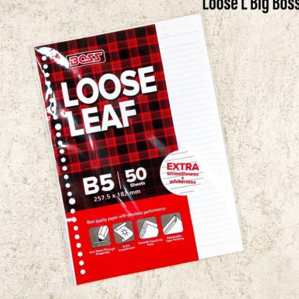 

W89 LOOSE LEAF ISI BINDER BIG BOSS B5 50 HARGA MURAH お