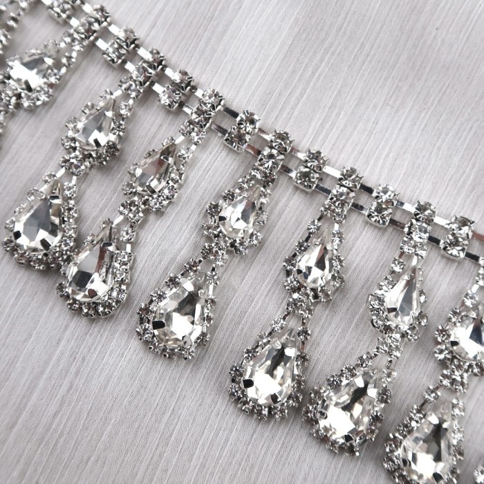 Terlaris Payet Rangkai Mutiara Kristal Swarovski Cantik Import Besar