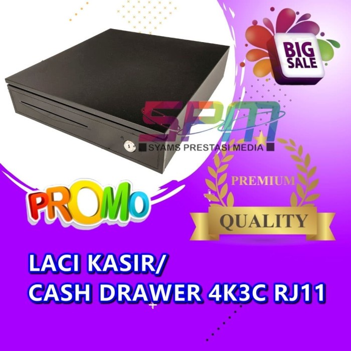 

[[JNT COD]] EPPOS Cash Drawer 37 X 33CM 4K3C RJ11 / Laci Uang Kasir Toko