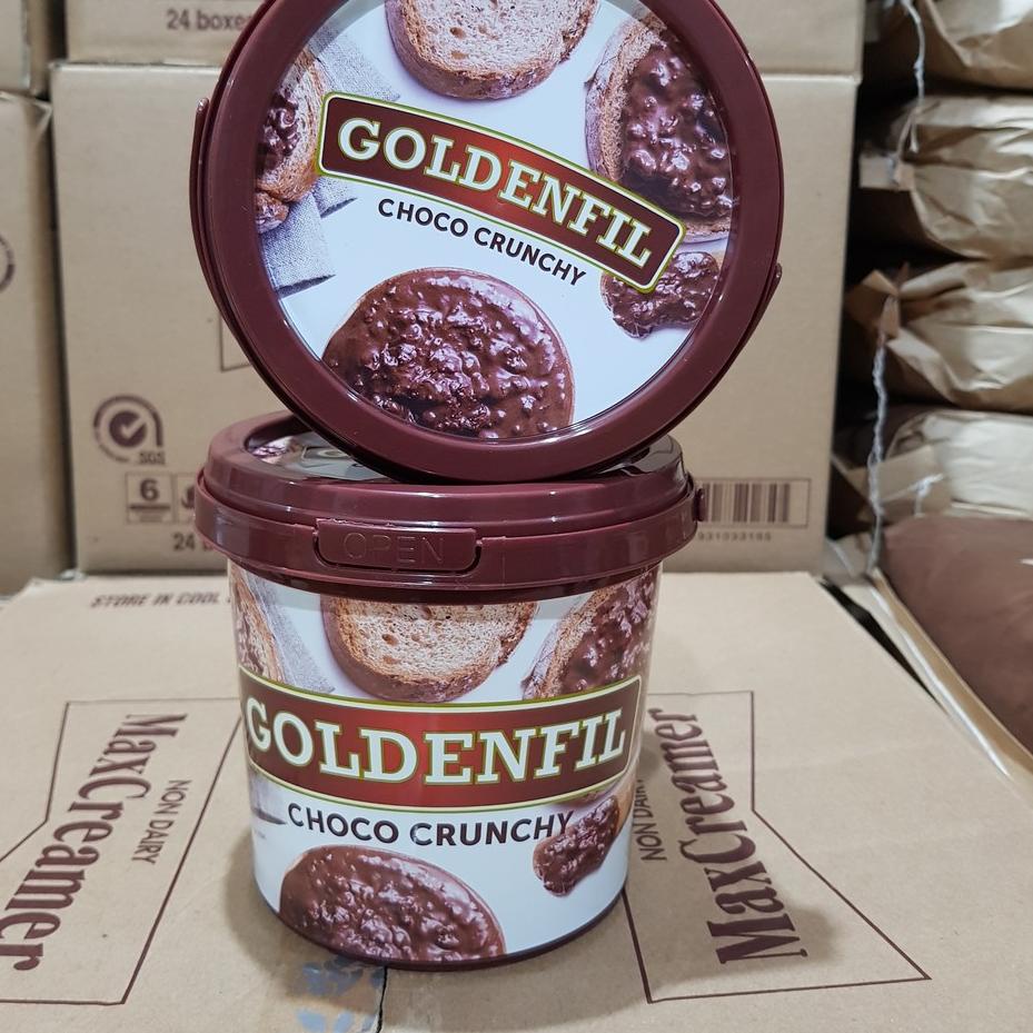 

TERLARIS BRANDS FESTIVAL GoldenFil Choco crunchy 1 KG Selai Coklat malt gas !!