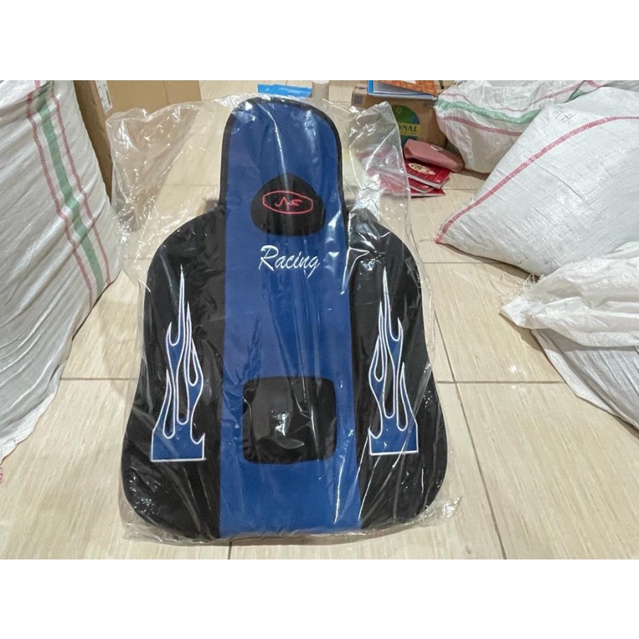 Grosir Sandaran Alas Tatakan Jok Mobil Racing Bludru Biru