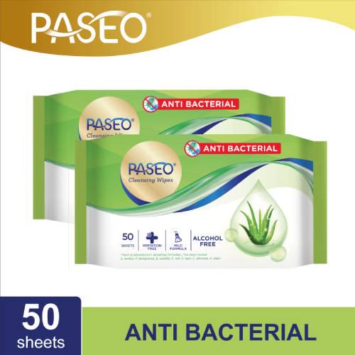 Paseo Tissue Basah Anti Bacterial 50 Sheets x 6 Packs