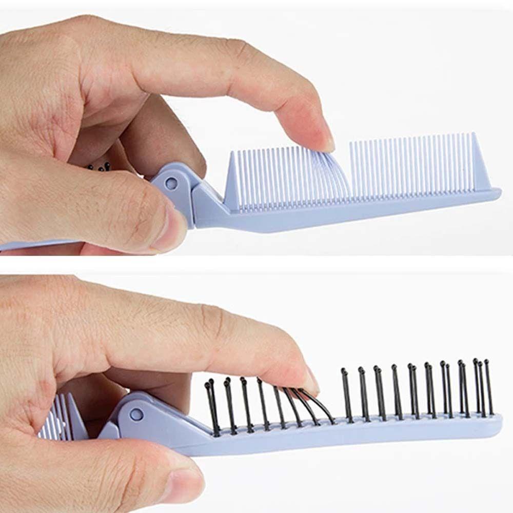 Agustina Sisir Lipat Portable Profesional Sisir Pelurus Rambut Curly Comb Hairdressing Alat Styling Rambut