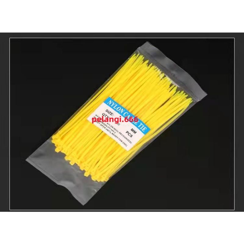 Kabel ties/kabel tis/cable tis 2.5* 100mm (10cm) hitam putih warna warni isi 100pcs