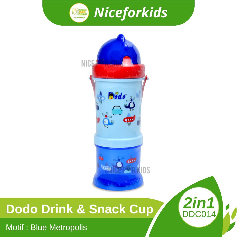 Dodo Drink and Snack Cup 2 in 1 / Botol Minum dan Wadah Cemilan