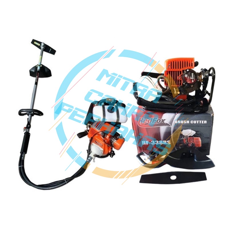 REDFOX Brush Cutter / Mesin Pemotong / Potong Rumput Gendong 2 Tak RF-338