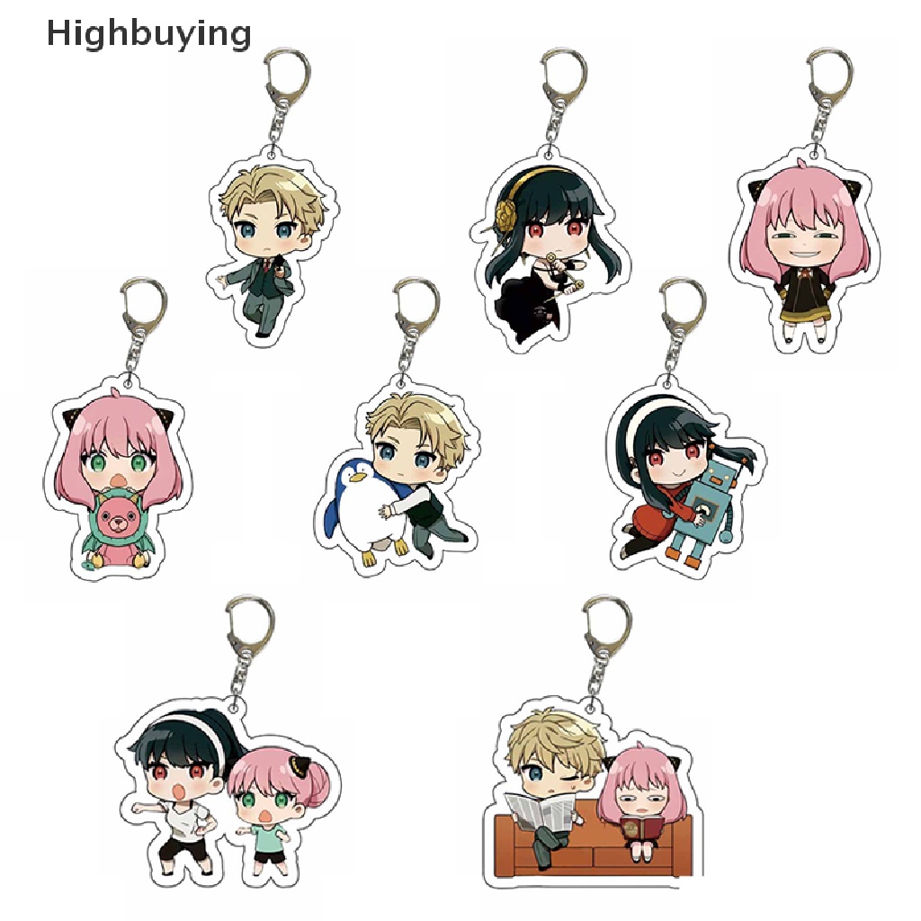 Hbid Anime SPY X FAMILY Key Chain Figure Peripheral Hiasan Mobil Logam Tempat Gantungan Kunci Perhiasan Tas Kunci Gantungan Liontin Aksesoris Glory