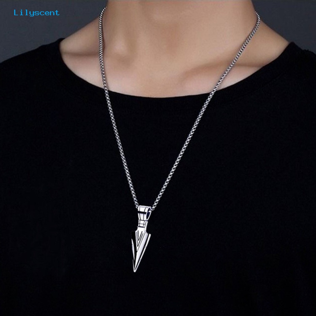 [LS] Pria Kalung Rantai Tulang Stainless Steel Hip Hop Keren High Gloss Hadiah Fashion Perhiasan Kepala Liontin Sweater Kalung Untuk Harian