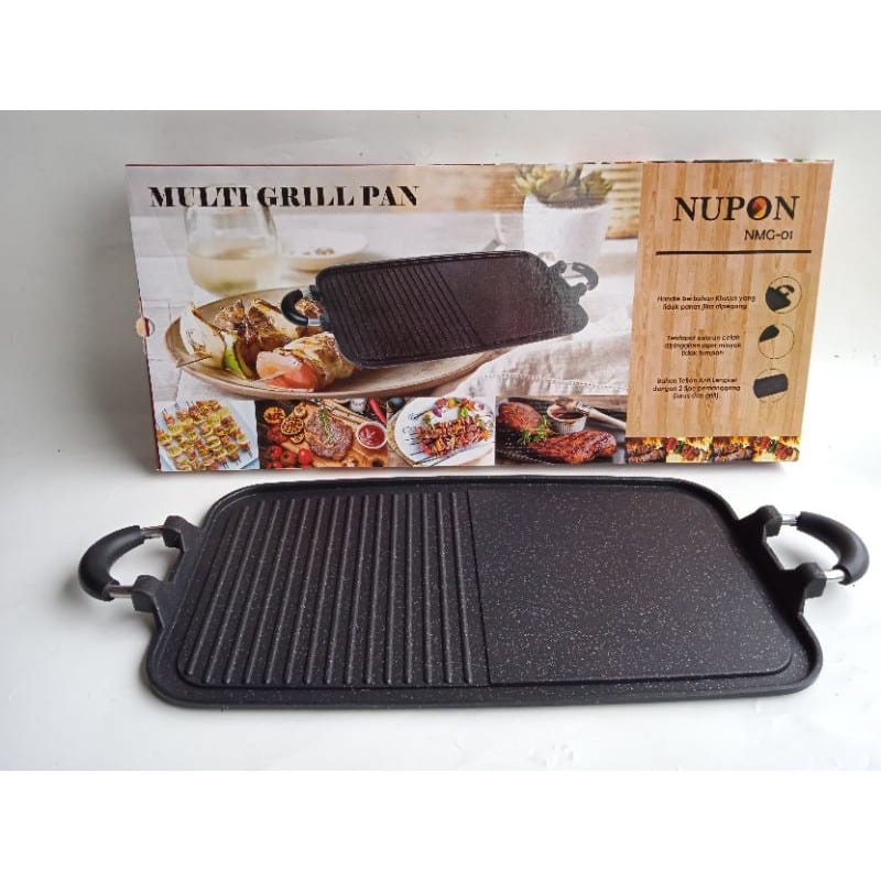 Multi Grill Pan Alat Panggang Memanggang Serbaguna Alat Bakar Ikan Tanpa Arang