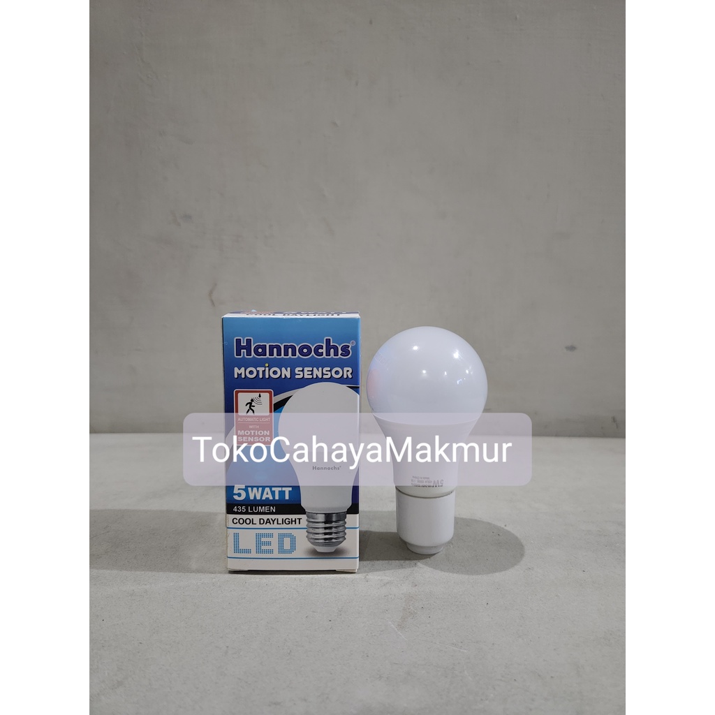 Lampu Led Sensor Gerak 5w 5watt - Motion Sensor Gerak Hannochs