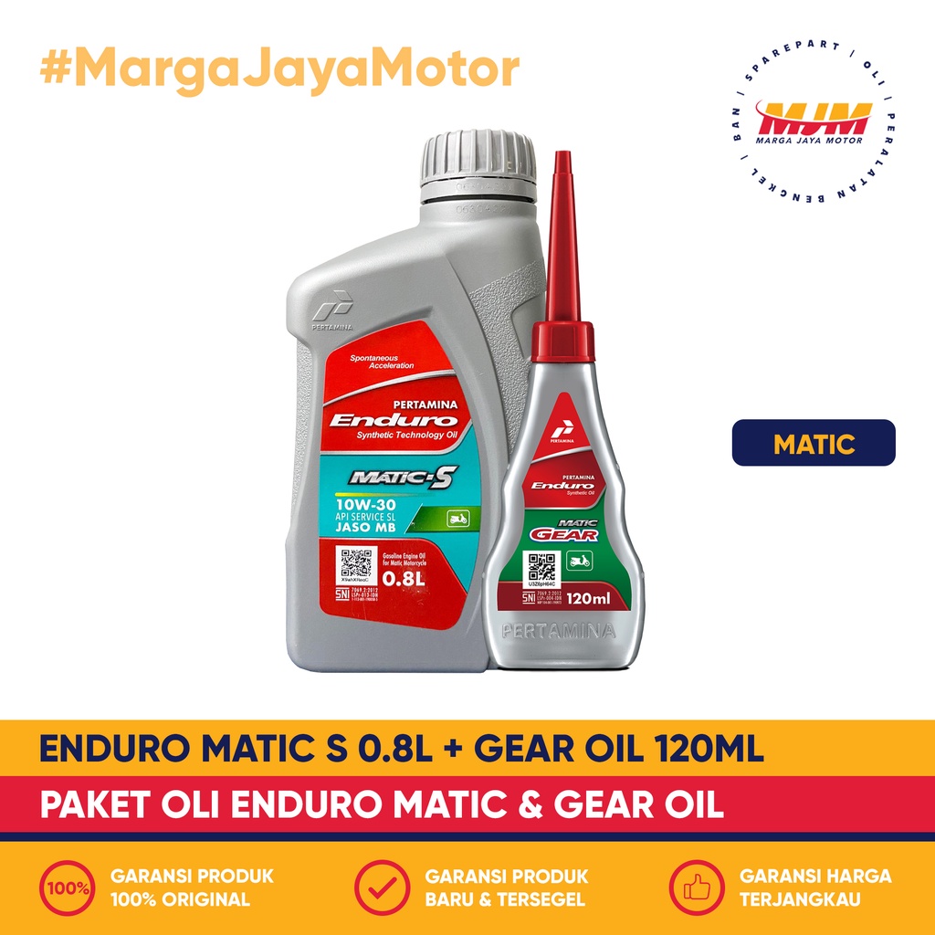 Paket Oli Enduro Matic S 0.8L + Enduro Gear Oil 120ml