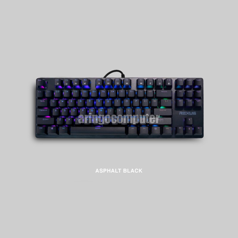 Keyboard Rexus GAMING MECHANICAL RGB MX9 TKL BLACK-BROWN SWITCH