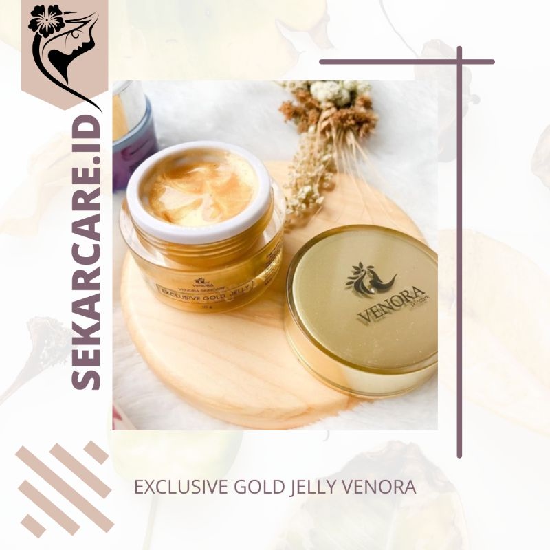 EXCLUSIVE GOLD JELLY / VENORA SKINCARE /GOLD JELLY / CREAM GOLD JELLY  [UNTUK WAJAH BEBAS JERAWAT ,KOMEDO,FLEKHITAM,CEPAT GLOWING]