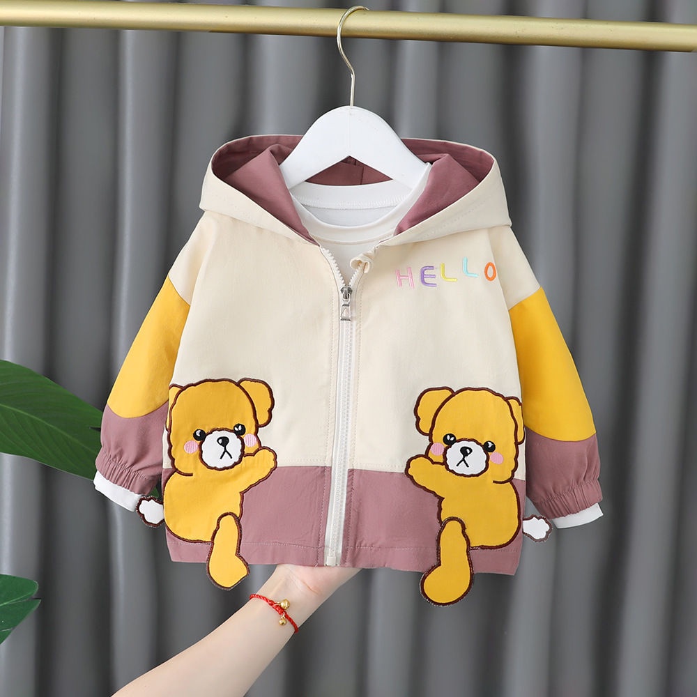 AH20 NEW Jaket bayi dan anak motif bear hello premium quality