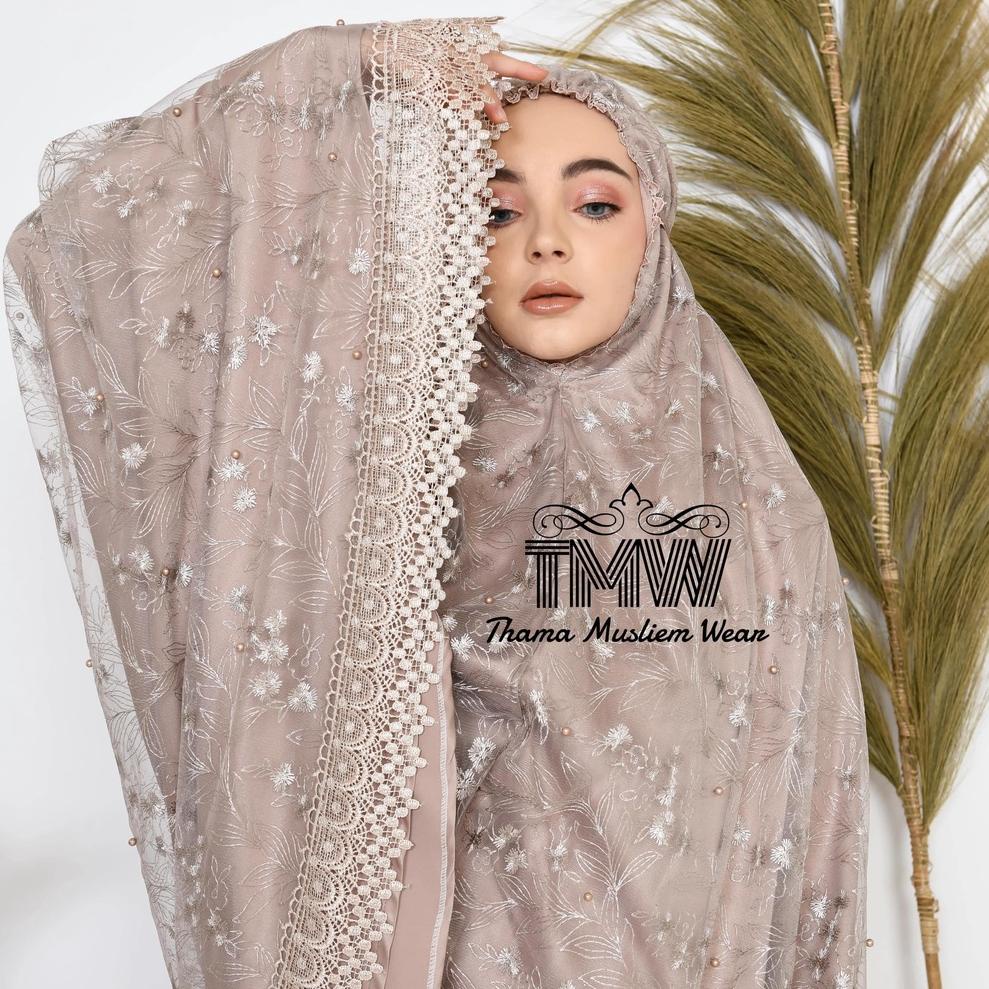 • Mukena Dewasa Sutra Brokat Mewah PL21