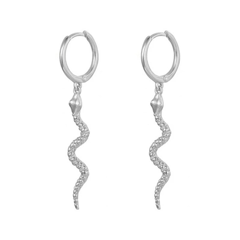 Anting Kalung Bentuk Ular Tahan Air Anti Alergi Gaya Eropa Amerika Untuk Wanita