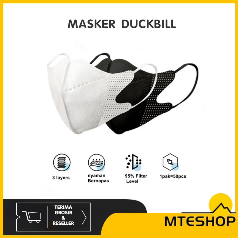 Jual MTE Masker Duckbill / Face Mask Duckbill / Masker Duckbill Earloop ...