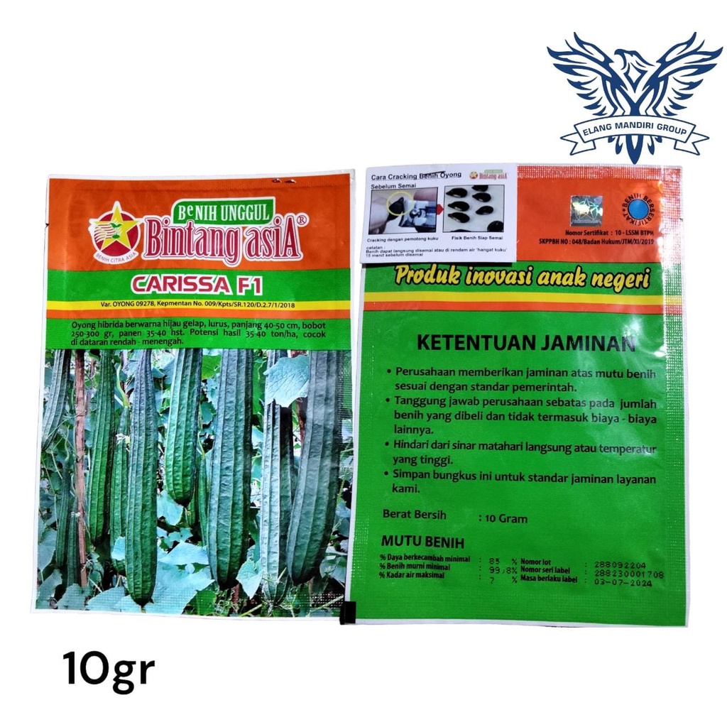 Benih Bibit OYONG CARISSA F1 10gr Bintang Asia 100% Original