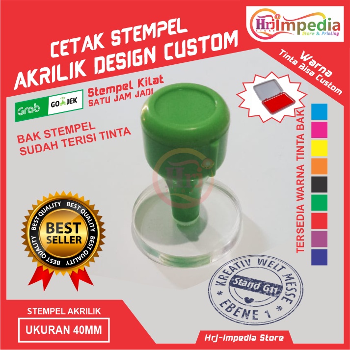 

Cetak Stempel Akrilik Bulat | CeteK Stempel Acrylic Free Desain Custom