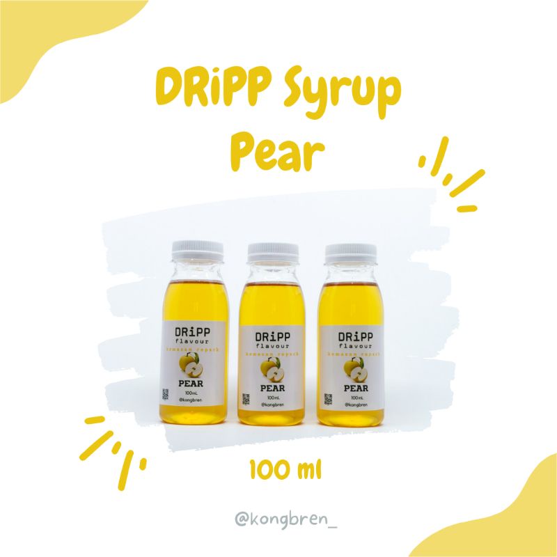 Dripp Syrup Pear Repack 100ml - Sirup Dripp Pear 100 ml