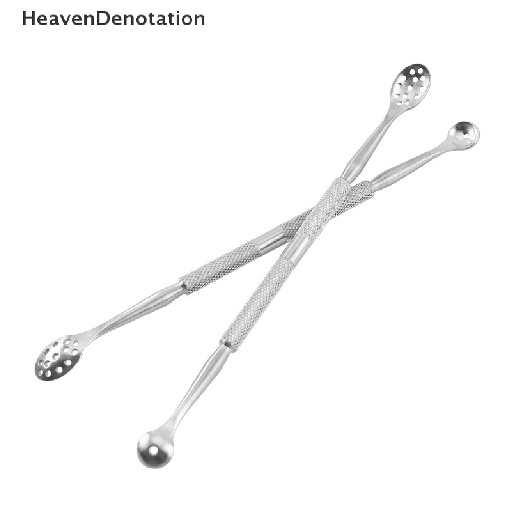 [HeavenDenotation] 1pcs Pendorong Kutikula Stainless Steel Ganda Ujung Kuku Manicures Remover HDV