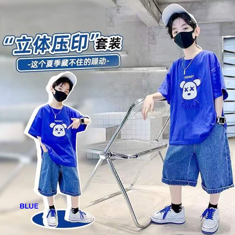 Setelan Anak Laki Laki Casual Trendy Bear