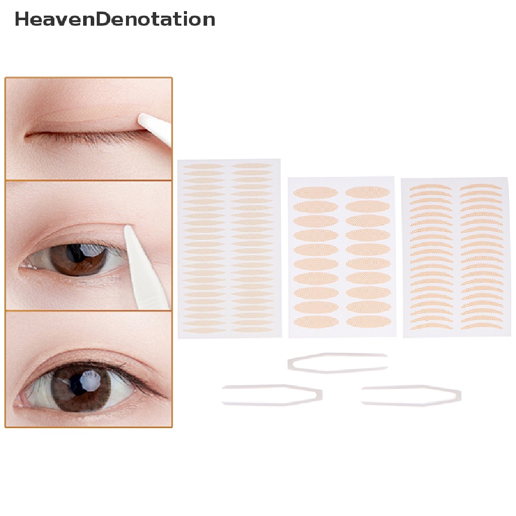 [HeavenDenotation] 200pcs Invisible Lace Mesh Double Eyelid Lift Strip Tape Perekat Sticke tweezer HDV