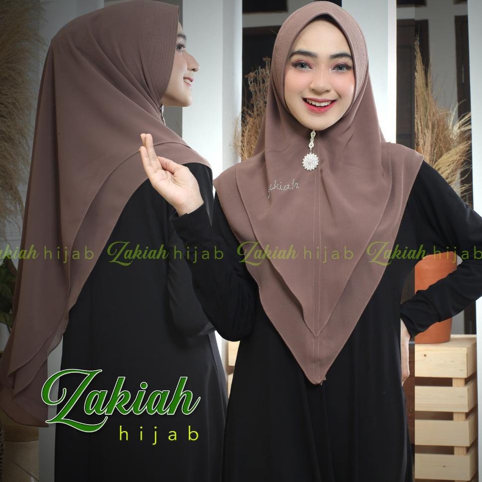 TERBAIK (((Ready PLAT ZAKIAH)))Khimar ceruty ZAFIRA RUNCING Ori ZAKIAH