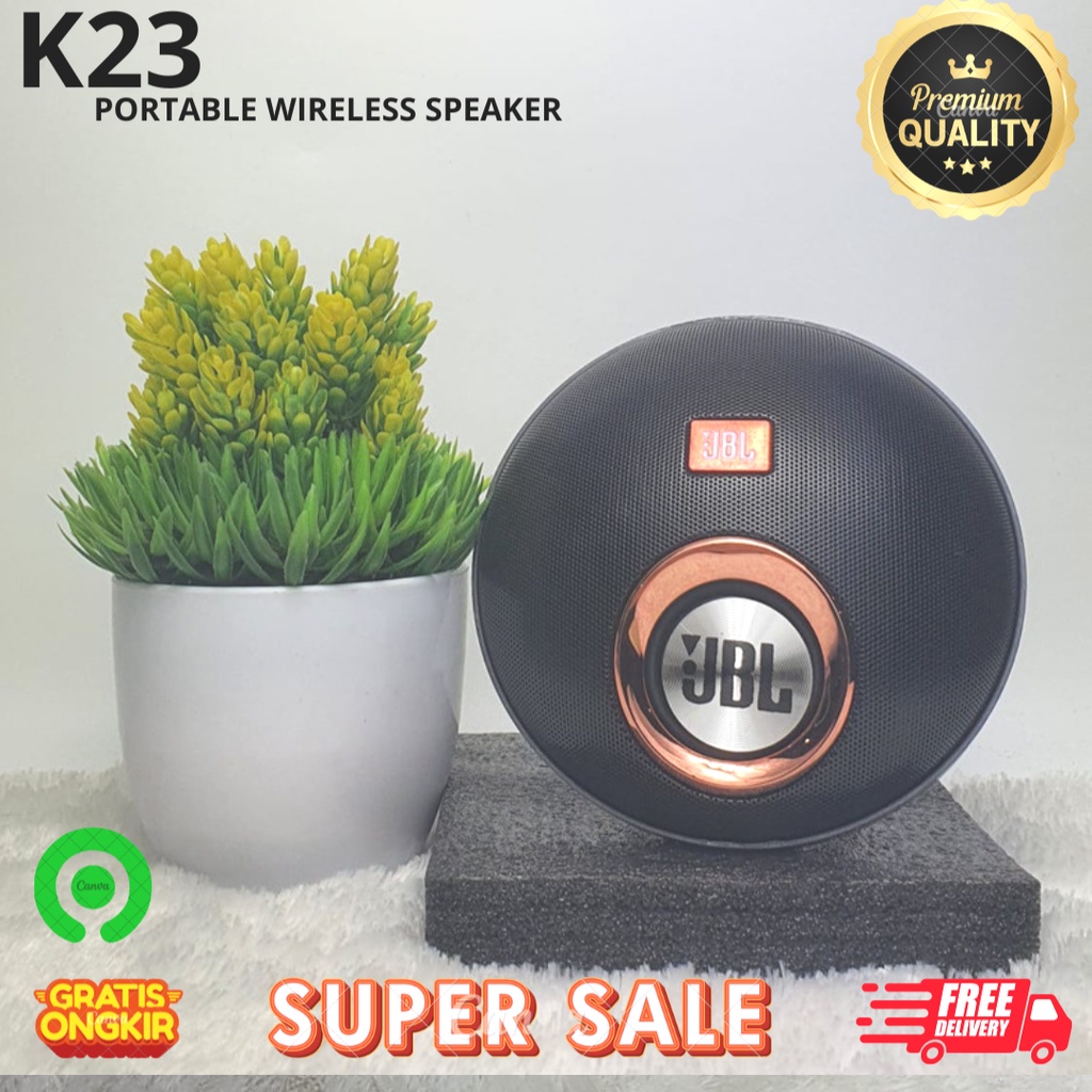 SPEAKER SPEKER BLUETOOTH K23 JBL PORTABLE WIRELESS INCH MINI 3” MUSIC BOX