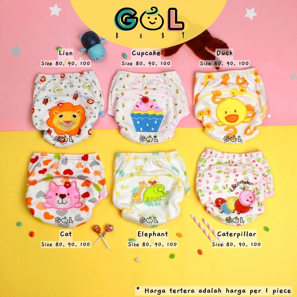 Celana Dalam tatur Popok Cloth Diaper Clodi Training Pants Pipis Bayi Anak Baby 3 layers