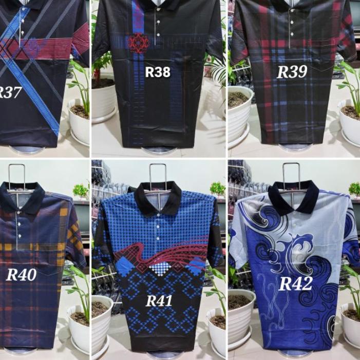 ♨ Kaos Pria Kerah Katun IMPORT M L XL - Kaos Kerah Oryong M L XL - Kaos B - Kaos Kerah Motif ➩