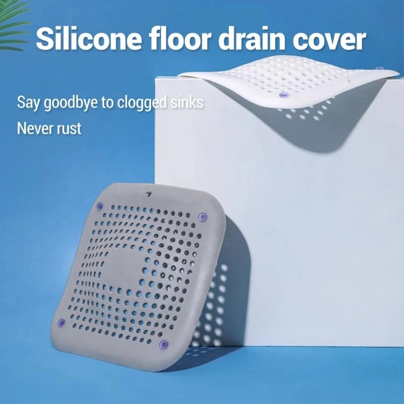 Wastafel Rumah Tangga Kolam Selokan Serba Serbi Filter Kamar Mandi Rambut Silikon Anti-blocking Suction Cup Floor Drain Cover Aksesoris Dapur Praktis