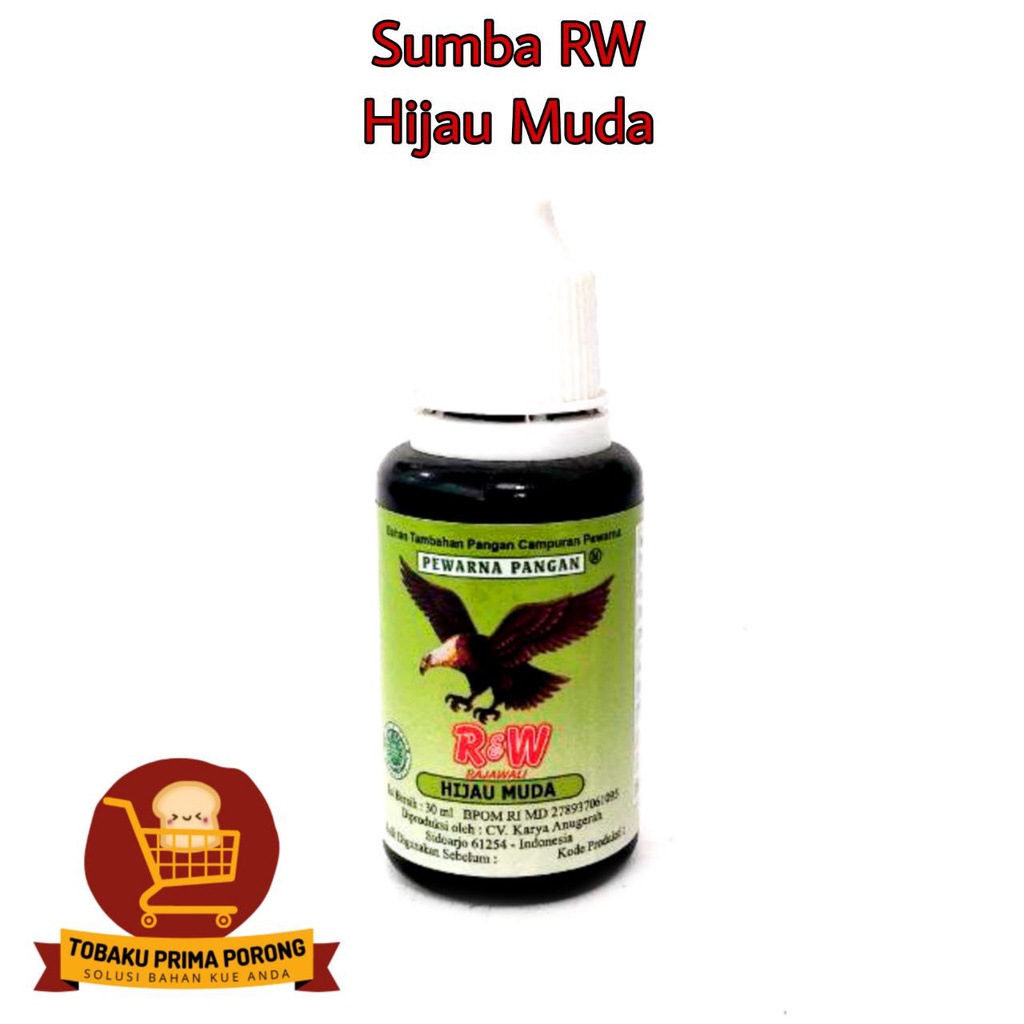 

PEWARNA MAKANAN RAJAWALI 30 ML / PEWARNA RAJAWALI - HIJAU MUDA RW
