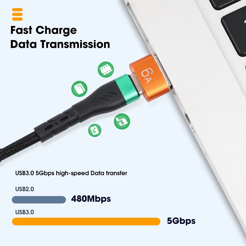 Adaptor Konektor Kabel USB 3.0 Untuk Android USB C OTG Connector PC MacBook Pro USB C Charging Connector 10A USB Ke Tipe-C Dan TypeC Ke USB OTG Converter