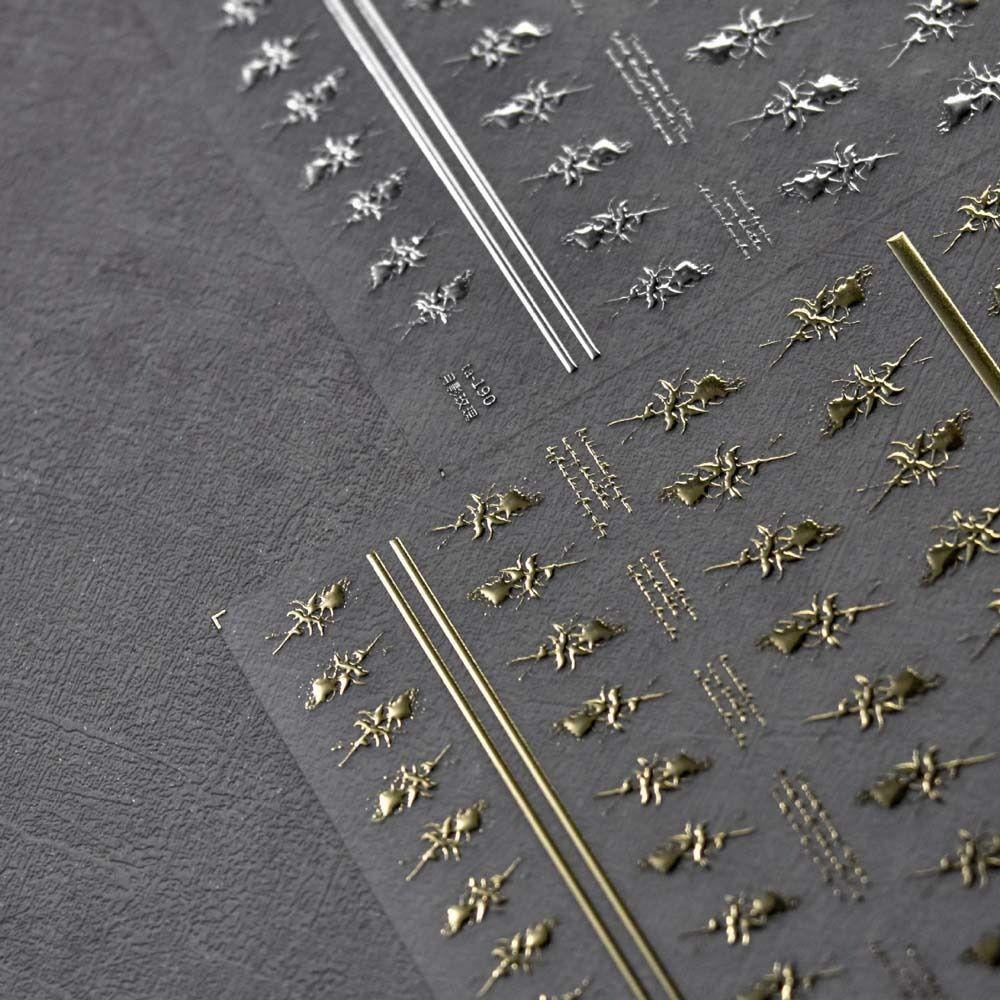 Mxbeauty Stiker Kuku Mawar Wanita Fashion Manicure Aksesoris Perekat Diri Bronzing Nail Stickers