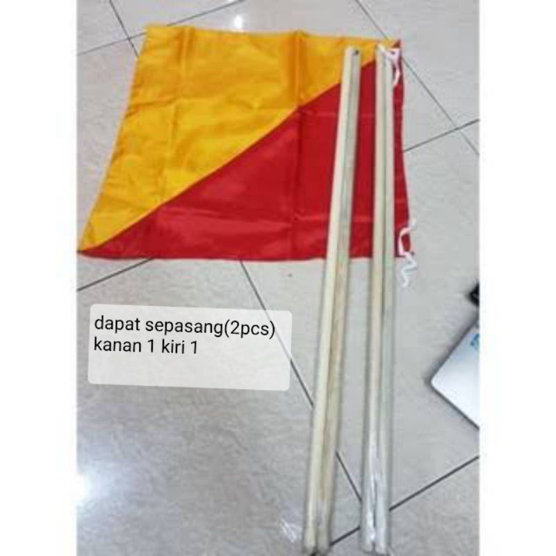 (isi2pcs/sepasang) bendera+tongkat semapur /simapur semaphore