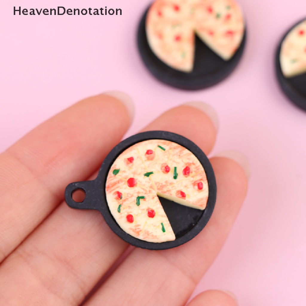 [HeavenDenotation] 1set Rumah Boneka Miniatur Buah Piring Pizza Bakeware Dapur Resin Set Anak Hadiah HDV