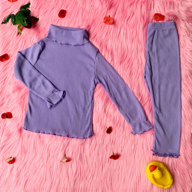 Baju Setelan Anak Perempuan RUBY LENGAN PANJANG Ruffle Knit Tee | Baju Oneset Anak Perempuan