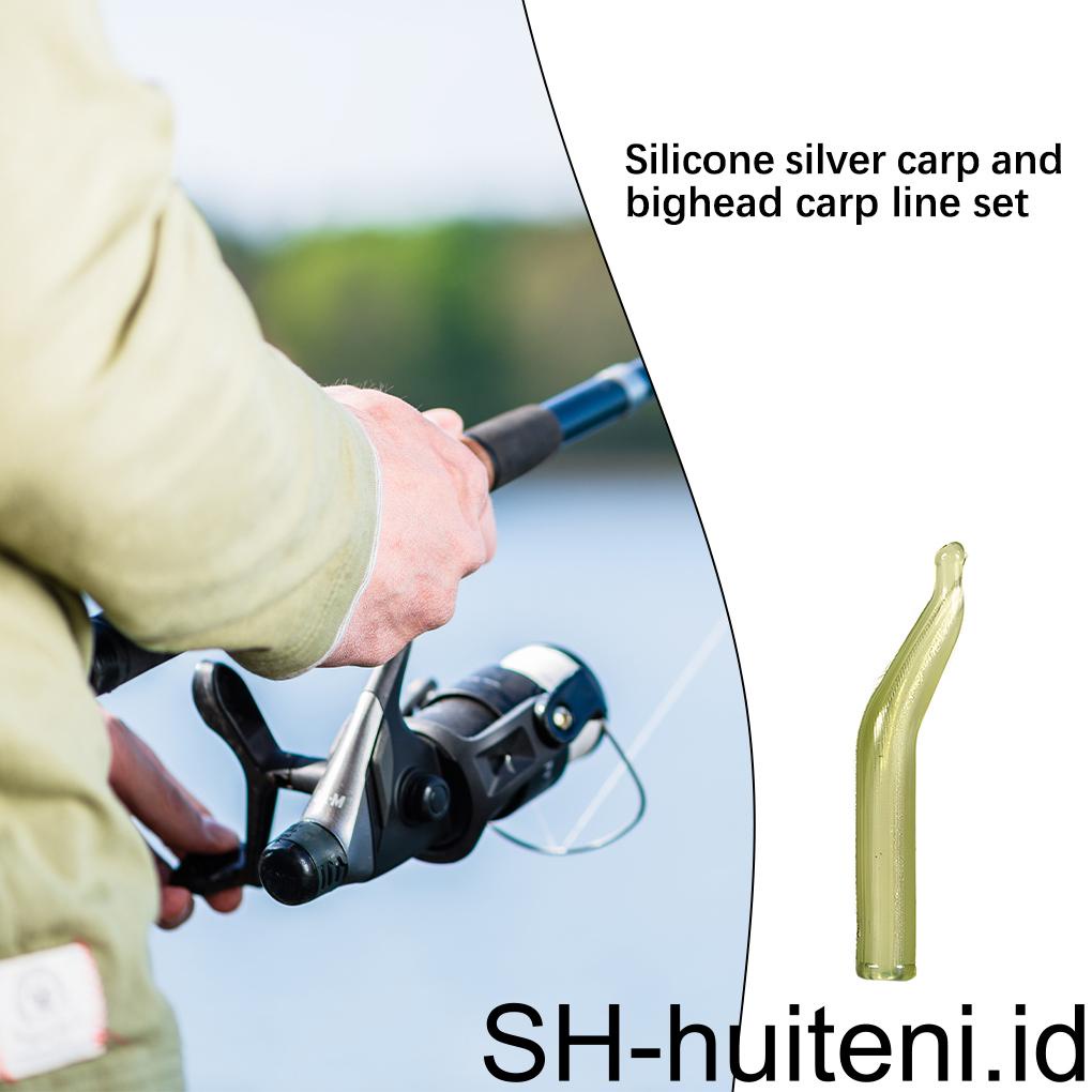 Huit 50pcs Aksesoris Memancing Ikan Gurame Garis Tahan Aus Aligners Lengan Tahan Air Carps Rig Selang Konektor Fish Tackle Outdoor