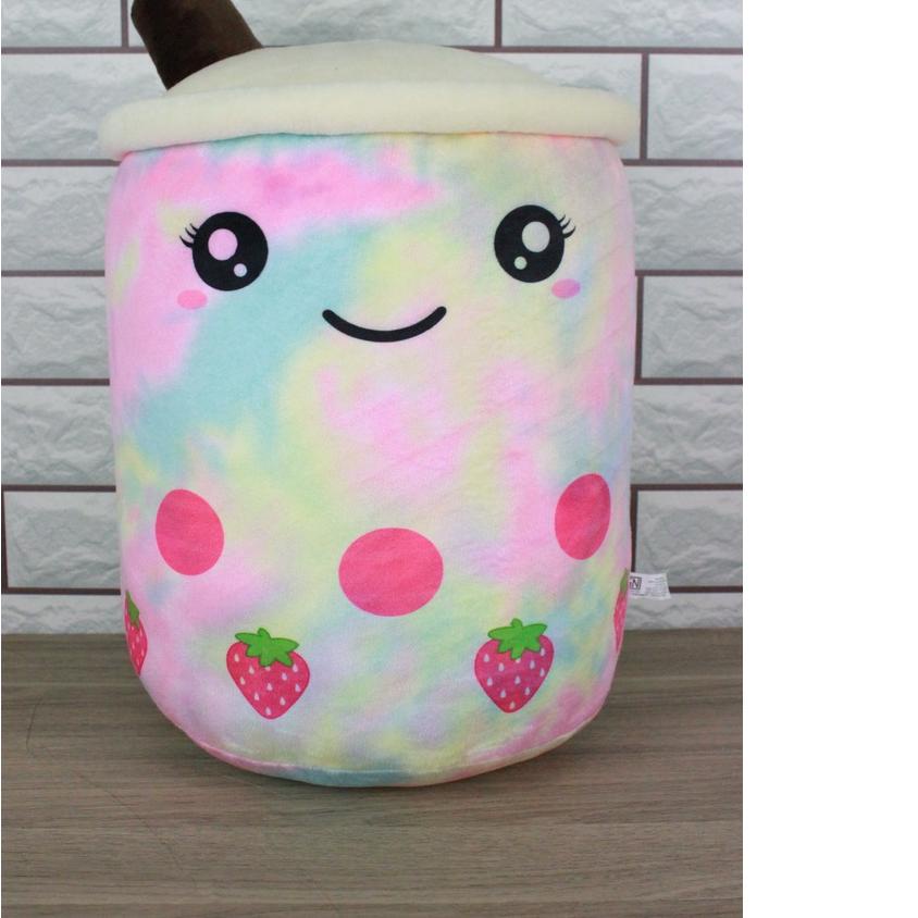 ☛ Boneka Boba Milk RainBow, Bantal Boba Milk RainBow ukrn Jumbo (42cm) ☼