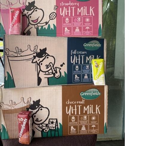

♧ Greenfields Susu UHT Mini 125 ml Full Cream / Strawberry / Chocolate Greenfield Gosend Surabaya ➳